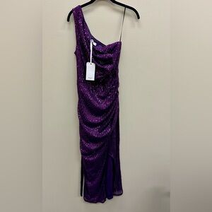 NWT Grace Karin Women's Sequin Cocktail Dress Bodycon Dress w/slit hem Large